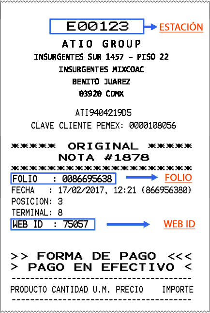 Imagen ticket de compra